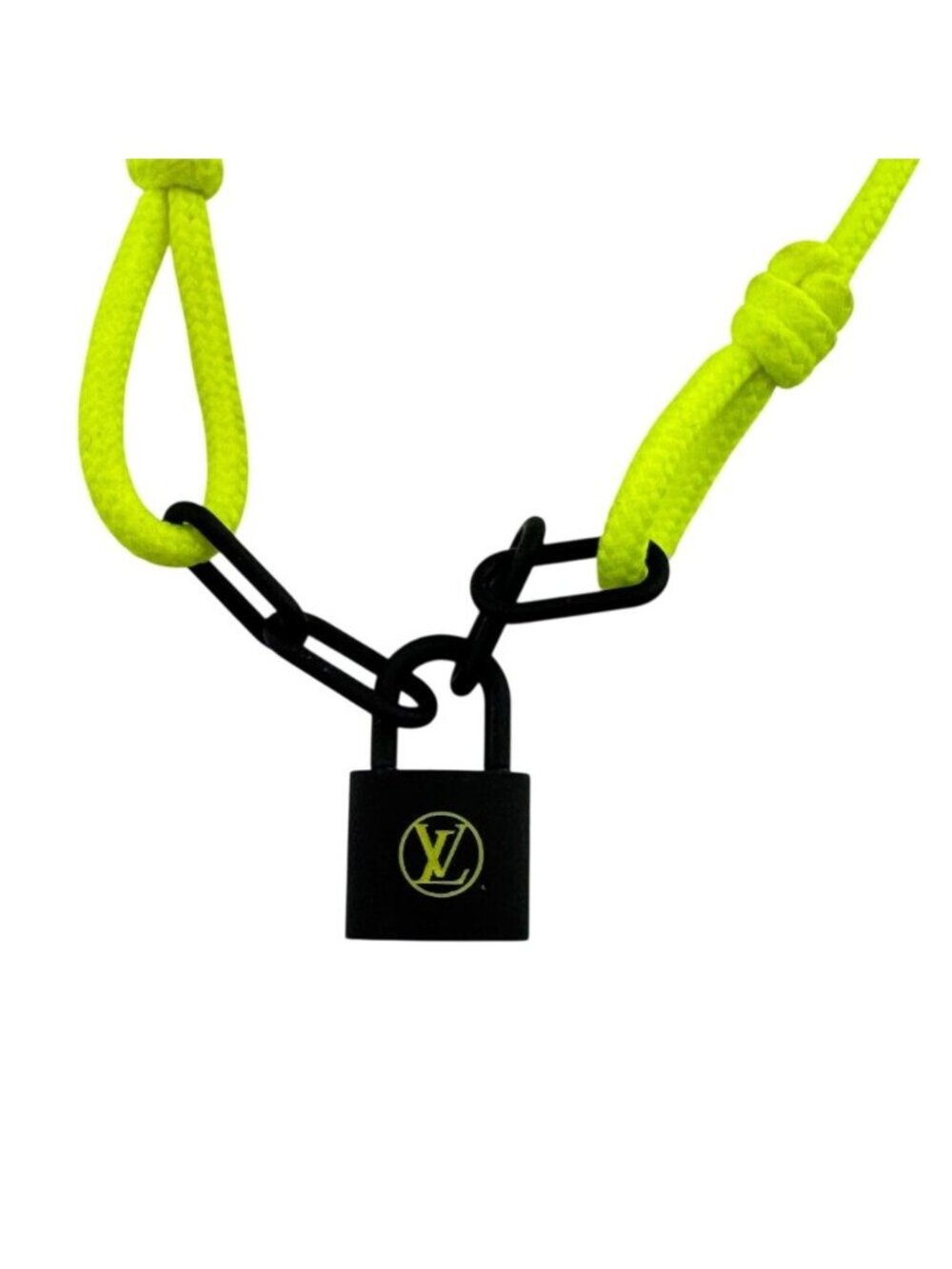 Louis Vuitton Bracelet Silver Lockit Virgil Abloh Jaune Polyester Yellow